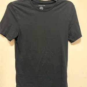 Men’s Lacoste Black Crew Neck T-Shirt Short Sleeve Cotton Tee Crocodile Logo